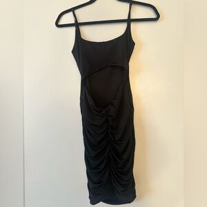 Windsor Mini Black cut out Ruched Dress size small